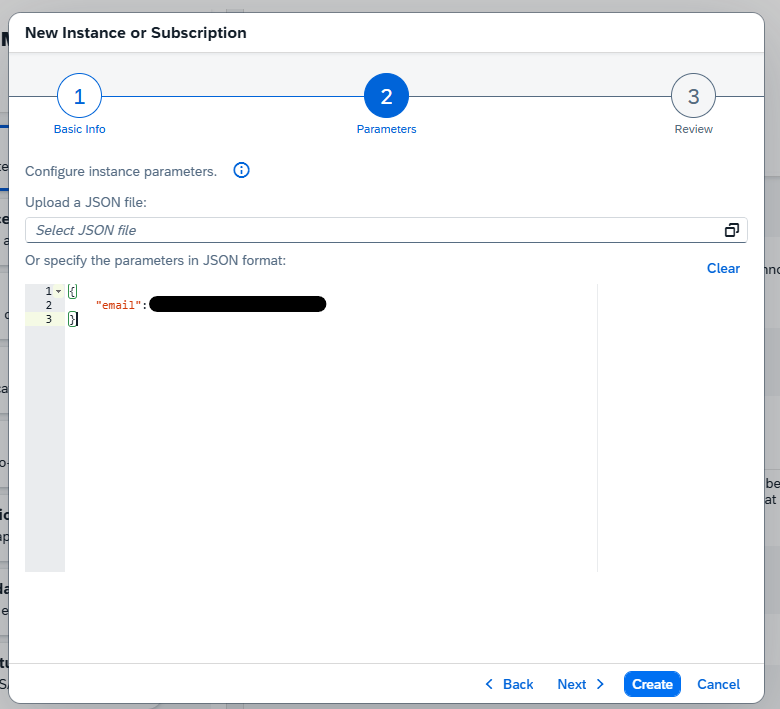 ABAP environment メールアドレス入力